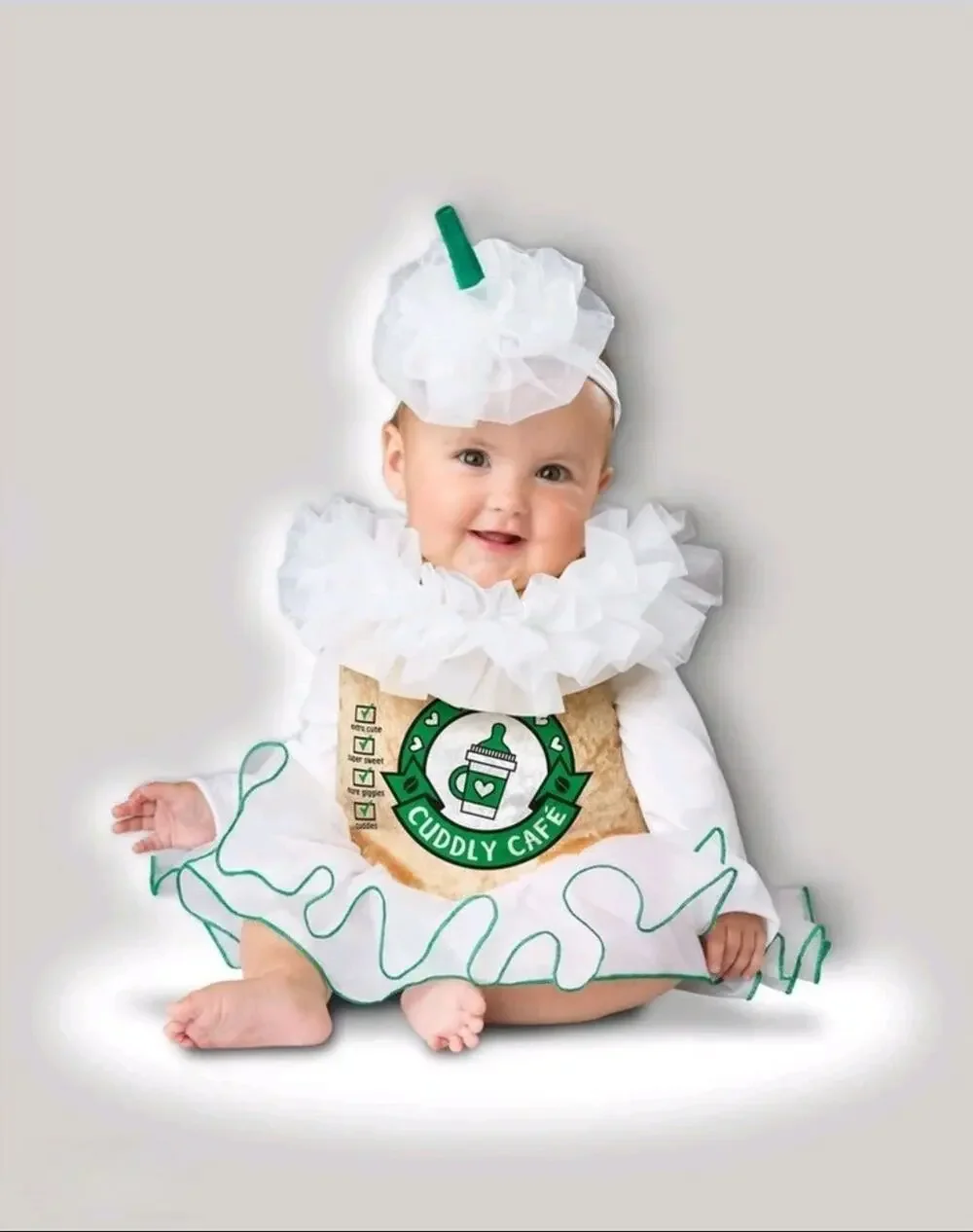 Child's Cuddly Cappuccino Cup Baby Halloween Costume XS 0-6 Months